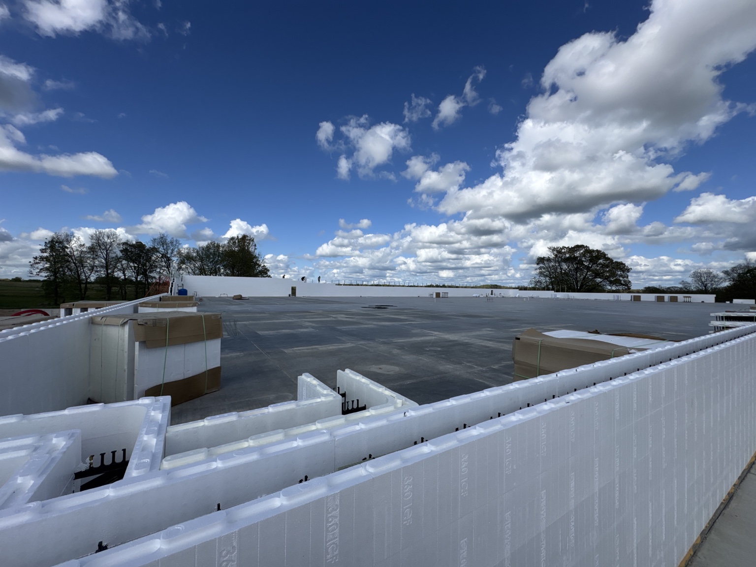 Block 360 insulated concrete forms installed on a commercial project